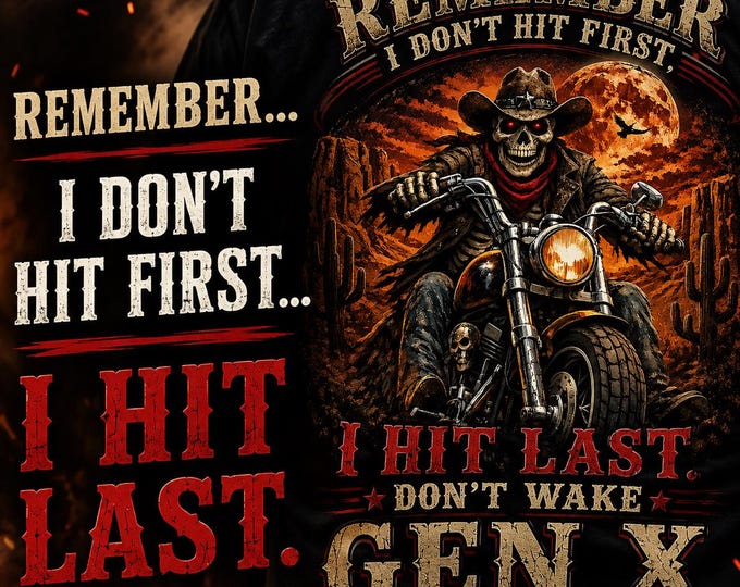 Gen X Biker Skeleton Shirt