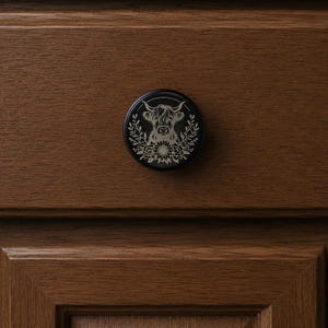 Custom Engraved Drawer Pulls.