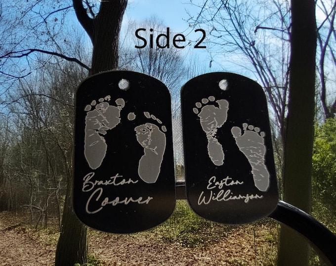 Personalized Baby Footprint Dog Tags