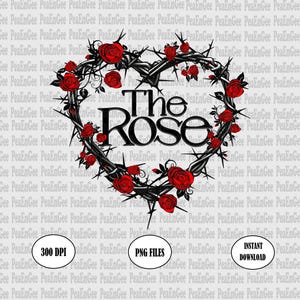 The Rose Heart png, Kpop The Rose png, Once Upon A WRLD Tour 2025, The Rose Fan png, The Rose Black Rose png, digitaal shirtontwerp png