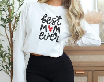 Mom Ever Long Sleeve Comfort Colors T-Shirt, Soft Cotton Tee