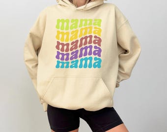 Colorful MAMA Mother's Day Sweatshirt • Hoodie • Custom Cozy Mom Gift • Personalized Crewneck • Youth • matching gifts