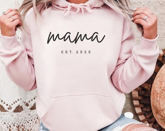 Mama EST 2025 Sweatshirt: Cozy Mom Life Hoodie