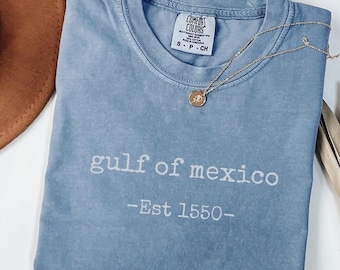 Comfort Colors Gulf of Mexico Shirt: Vintage Coastal T-Shirt