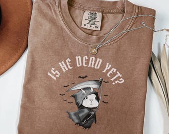 Grim Reaper Bunny T-Shirt: Dark Humor Graphic Tee - Comfort Color