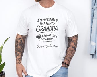 Personalized Grandpa Shirt: CEO of Spoiling, Comfort Colors Tee