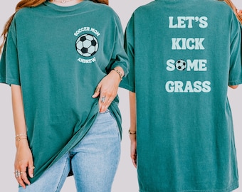 Personalized Soccer Mom Comfort Colors Shirt: Game Day Tee