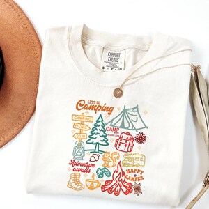 Cute Camping Shirt, Comfort Colors Retro Camping T-shirt, Camping Family Matching Tee, Camp Lovers Gift, Camp Lovers Tee