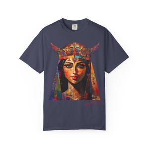 Vibrant Pharaoh Like T-Shirt, Womens Art Tee, Goddess Apparel, Unisex Graphic Shirt, Festival Wear