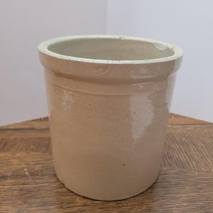 Vintage Antique Stoneware Glazed Pottery Crock Home and Kitchen Decor