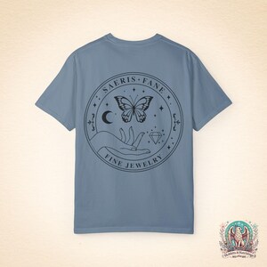 Quicksilver Saeris Fane T-Shirt, Bookish Apparel, Fantasy Apparel Blue Jean