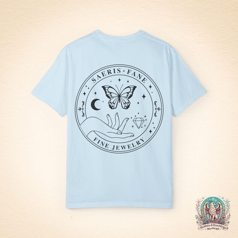 Quicksilver Saeris Fane T-Shirt, Bookish Apparel, Fantasy Apparel Chambray