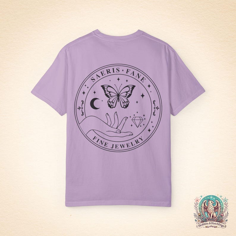 Quicksilver Saeris Fane T-Shirt, Bookish Apparel, Fantasy Apparel Orchid