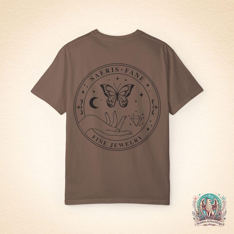 Quicksilver Saeris Fane T-Shirt, Bookish Apparel, Fantasy Apparel Espresso