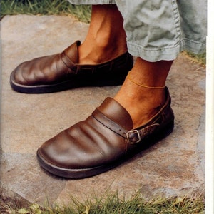 Men's BROWN Handmade Leather Shoes image 4