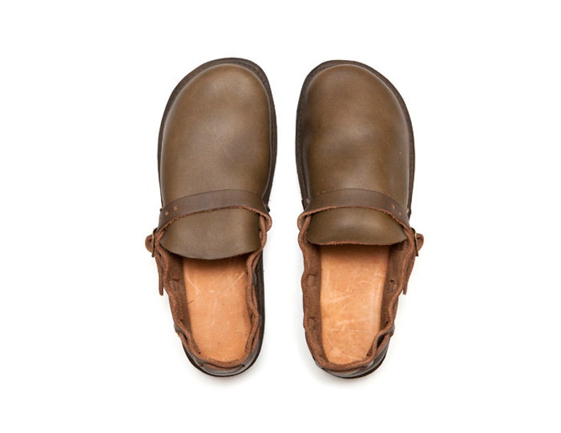 Männer OLIVE Handmade Leather Shoes Bild 3