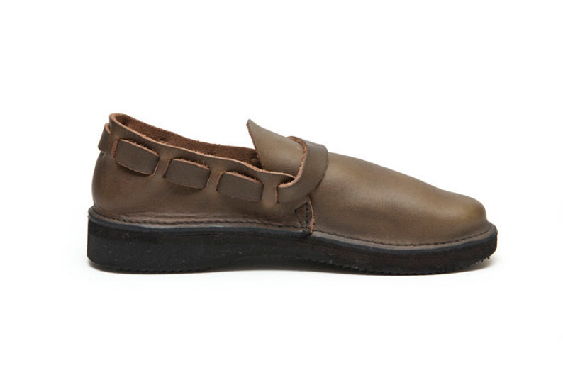 Männer OLIVE Handmade Leather Shoes Bild 5