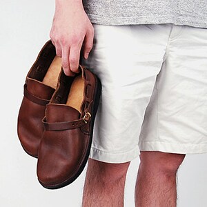 Men's BROWN Handmade Leather Shoes image 2