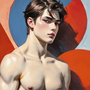 Apollo Reimagined | LGBTQ+ Digital Male Portrait | Queer Masculine Beauty | A Striking Portrait | Bold Bodies | LGBTQ+ Wall Decor | Gay Art