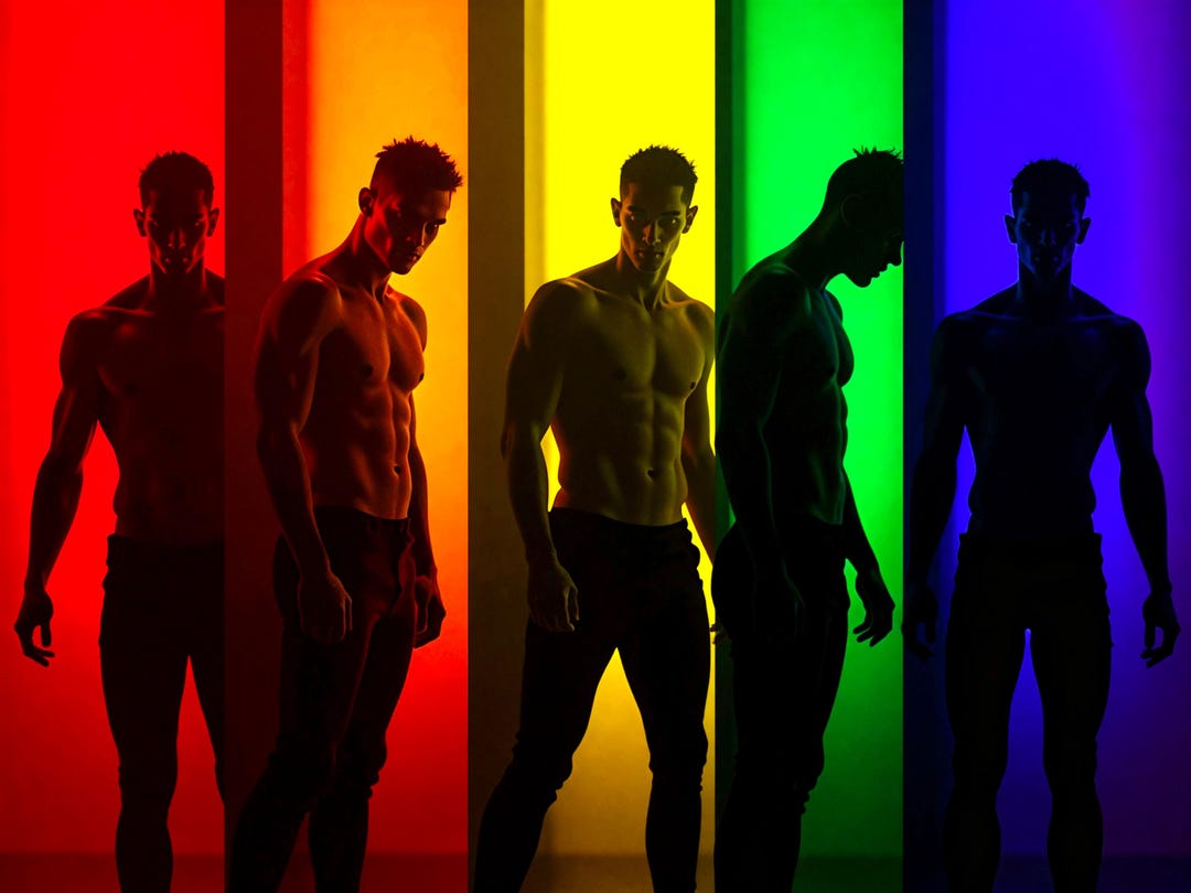 Queer Spectrum High Gloss Poster | Spectrum Pulse | LGBTQ Pride Male Figure Art ...