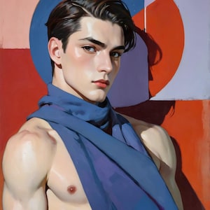 Modern Male Portrait Art: Bold Fashion Decor (Digital Download)