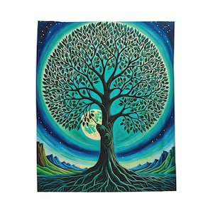 Tree of Life fluwelen deken: gezellige plaid voor thuisdecoratie