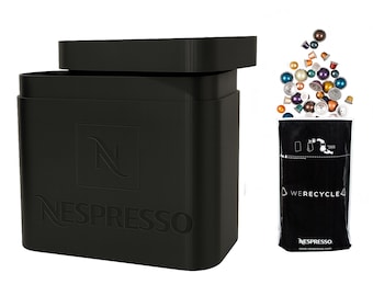 Nespresso Capsules Pod Recycling Bin Behälter für Nespresso Recyclingbeutel - Langlebiges und kompaktes Design