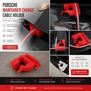 Supporto per cavo di mantenimento batteria e caricabatterie Porsche, distanziale per fermo cofano 987 997 981 911 Boxster Cayman