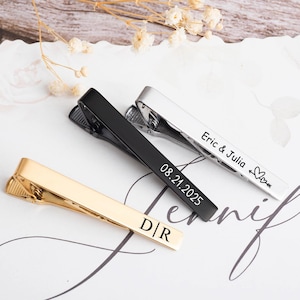 Custom Engraved Best Man Tie Clip，Personalized Groomsman Gift，Monogram Men Tie Clip,Gift For Groomsman，Custom Tie Bar Wedding Tie Clip