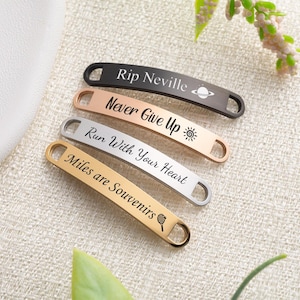 Custom Metal Shoe Tags,Personalized Stainless Steel Lace Charms,Engraved Name/Icon  Shoe Tags,Shoelace Locks, Running Gift