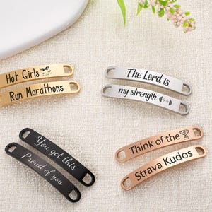 Custom Metal Shoe Tags, Personalised Metal Shoe Tags, Custom Running Shoe Tag, Metal Shoe Lace Charm, Stainless Steel Laser,Gifts for Runner
