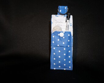 Reusable Grocery List Holder with Quarter Keeper – Fabric Shopping Organizer