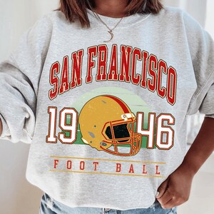 San Francisco Football 49 Vintage Sweatshirt TShirt, San Francisco Football Tshirt, San Francisco Football Crewneck
