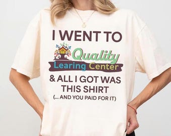 Camisa cómoda y de calidad para centro de aprendizaje, divertida camisa de guardería para aprender
