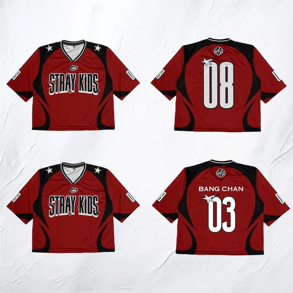 Custom Number SKZ 2025 Football Jersey, Stray Kids Member Tee