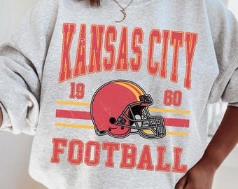 Cropped Boxy Kansas City Tee, Trendy Retro Style Football Tshirt, Cute Womens Gift for Football Fans