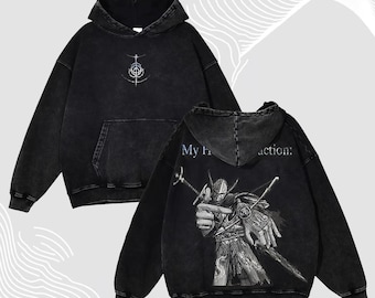 Sudadera con capucha vintage de caballero oscuro, sudadera con meme de guerrero de fantasía sombría, sudadera con capucha estilo almas góticas