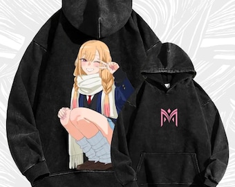 Camiseta vintage con estampado de personaje de dibujos animados Kawaii Waifu, camisetas otaku, bP22Sa0c