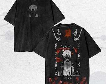 Camiseta vintage de juego de terror indie oscuro y lavado, regalo para fans, cM07VbTa