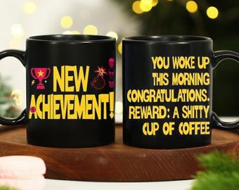 Taza de cerámica con nuevo logro, regalo de Dungeon Crawler, regalo del club de lectura Donut Princess