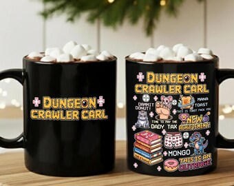 Taza de cerámica con nuevo logro, regalo de Dungeon Crawler, regalo del club de lectura Donut Princess