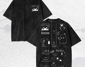 Camiseta vintage de juego de terror indie oscuro y lavado, regalo para fans, cX07Sb2b