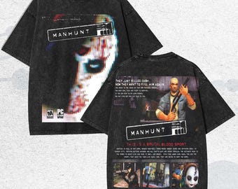Vintage Manhunt Violent Horror Game Washed Shirt