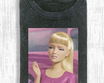 Camiseta gráfica con meme de muñeca divertida, bO28CaMd