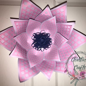 Download Giant 3d Patriotic Paper Flower Template With Stars And Size Etsy