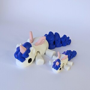 Weißes Einhorn | Gelenk-Fidget-Spielzeug | 3D Gedruckt