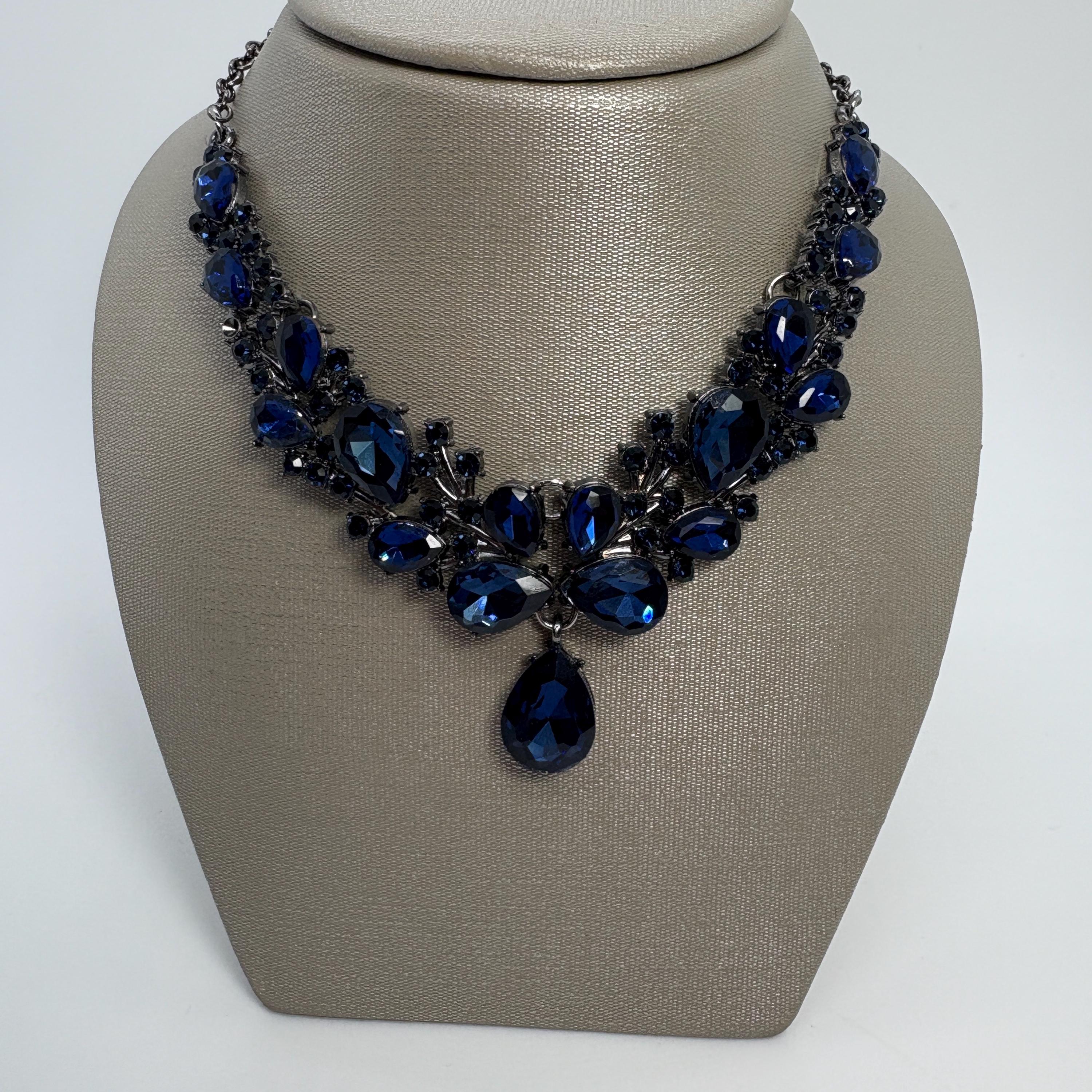 jewelry for navy formal dress Blue Category_GardenPartyDresses