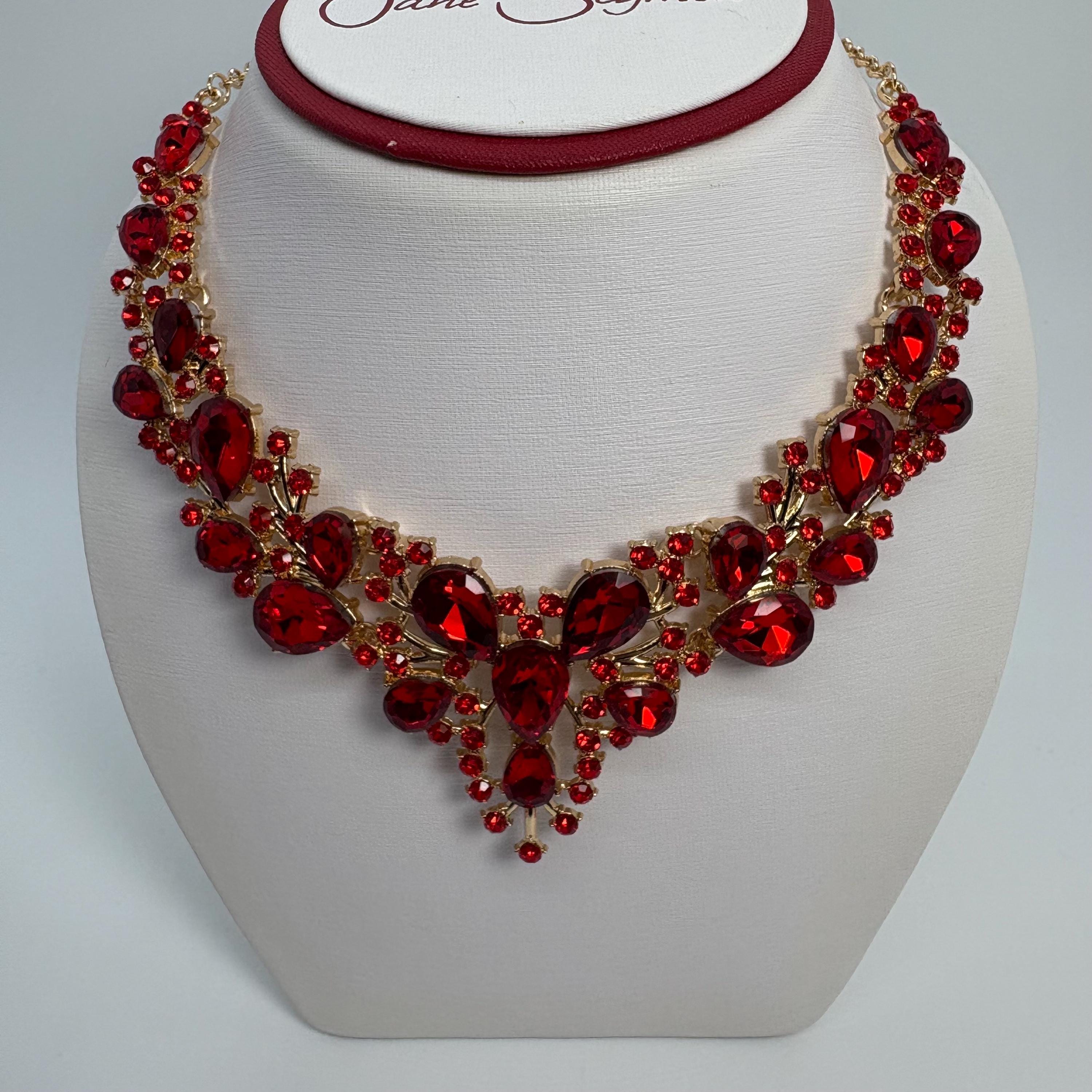 Red and Gold Costume Jewelry - Etsy