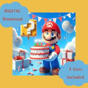 Cartão Digital de Aniversário do Mario