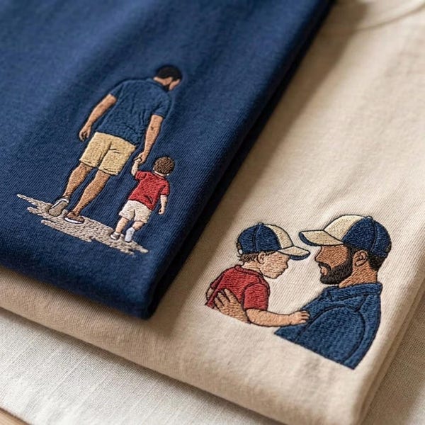 Chemise brodée personnalisée pour la fête des pères, chemise photo personnalisée pour papa, cadeau pour grand-père, chemise portrait personnalisée, chemise cadeau fête des pères
